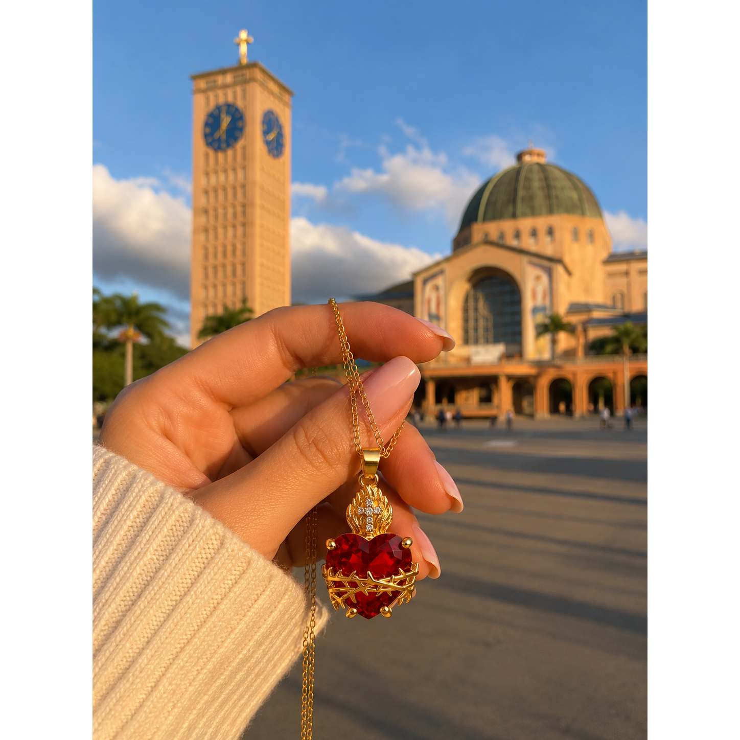 Colar Sagrado Amor Eterno ouro 14k