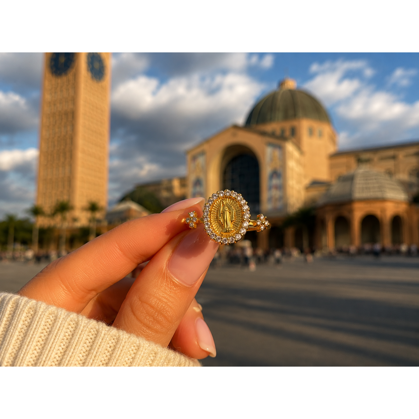 Anel Áurea da Fé Ouro 18k